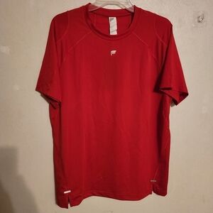 Fabletics Mens The O2 Tee Short Sleeve Heated Red Size L NWT